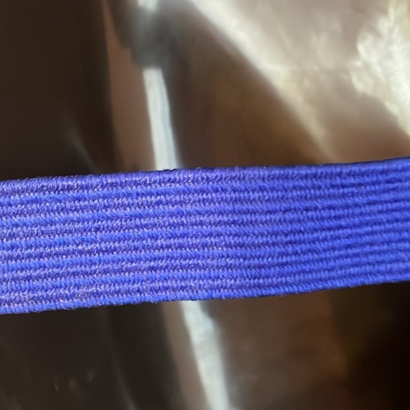 Talbots Vintage Braided Rope Fabric Blue Teal Purple Pink Stretch belt OS - Picture 12 of 16